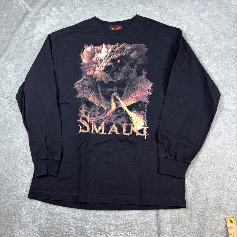 Alstyle Shirts Mens M The Hobbit Smaug Battle of the Five Armies Graphic Black